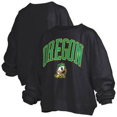프레스 박스 레이디스 탑스 티셔츠 플러스 사이즈 스웨트 Womens Pressbox Black Oregon Ducks Plusize Nelson Janise Sweats