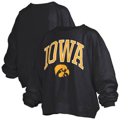 프레스 박스 레이디스 탑스 티셔츠 플러스 사이즈 스웨트 Womens Pressbox Black Iowa Hawkeyes Plusize Nelson Janise Sweat