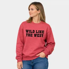Simply Sage Market レディース トップス Tシャツ スウェット グラフィック Simply Sage Market Wild Like The West Womens Graphic Sweatshirt Heathered ヘザー