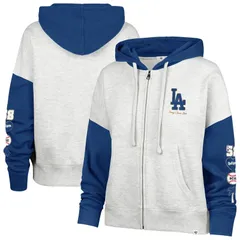アンブランデッド レディース トップス Tシャツ パーカー Unbranded Womens 47 x Stoney Clover Lane Heather GrayRoyalos Angeles Dodgers Color Block FullZip Hoo