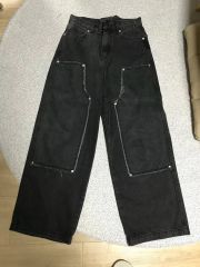 Jent Louis ブラックデニムパンツ ジップデザイン - メルカリ