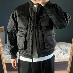 新品 UNAFFECTED パデッド レイヤード フライト ジャケット ブラック