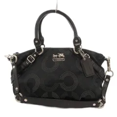 コーチ COACH ハンドバッグ ショルダー 2WAYバッグ ロゴ オプアート 黒 ブラック /FF ■GY42