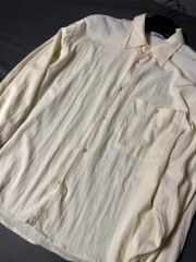 eskandar リネン100% シャツ 麻 ホワイト オーバーサイズ シワ加工