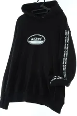 (M-XL) ノルディ フード付きTシャツ サイドPOINT ブラック オールドスクール-16D40のサムネイル