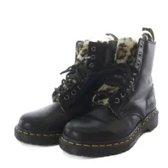 ドクターマーチン DR.MARTENS 1460 セレナ レオ 8ホールブーツ ショート ワーク レザー UK3 ブラック /YO1 ■GY1