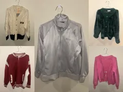ヴィンテージ 服 フリーマーケット ニット ジップアップ シープスキン カーディガン