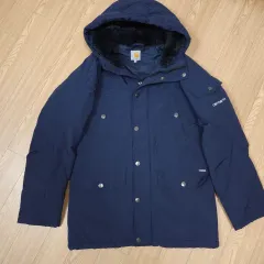 Carhartt カーハート ネイビー フード 取り外し ダウン アウター S (160/80A)のサムネイル