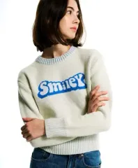 フライ frei SMiLEY ジャカード ニット アイボリー (OFF WHITE)のサムネイル