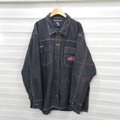 Johnny Blaze デニム セットアップ赤ステッチ B系 Y2Kストリート