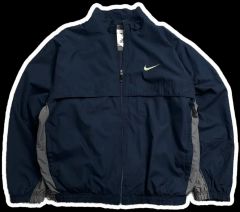 00s y2k NIKE ナイロンジャケット 異素材 バイカラー 刺繍ロゴ - メルカリ