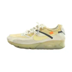 ナイキ NIKE OFF-WHITE AA7293-100 AIR MAX 90 スニーカー シューズ 靴 ロゴ 28.5cm 黄 イエロー ■GY68 /MQ