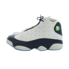 ナイキ NIKE 414571-144 AIR JORDAN 13 RETRO スニーカー シューズ 靴 レザー ロゴ 27.5cm 白 ホワイト 紺 ネイビー ■GY47 /MQ