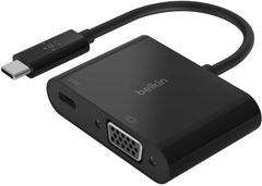Belkin USB-C to VGA + USB-C 60W PD 대응 변환 어댑터 iPhone 15 / iPad/iPad Pro/iPad mini/MacBook/MacBook Pro/MacBook Air/Windows/Surfa ...