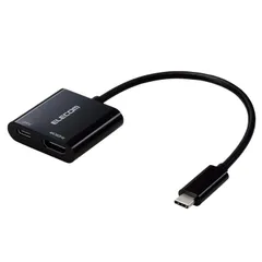 エレコム usb c 変換アダプタ Type-C to HDMI 給電ポート付き 4K(3840×2160px)/60Hz マルチディスプレイ ミラーリング 【iPhone MacBook iPad Android 等に対応】 ブラック MPA-CH ...