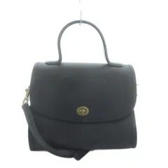 コーチ COACH 9977 OLD オールド ヴィンテージ ショルダーバッグ ハンド 2WAY ターンロック レザー黒 ブラック ■GY18 /MQ