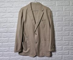 極美品 RIVERSON 麻100％ テーラードジャケット ベージュ L 春夏 