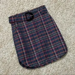 Sandro 正規品 ベルト付きチェック柄スカート (43size/S)のサムネイル