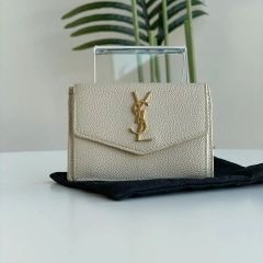 新品未使用】SAINT LAURENT 三つ折り財布 ホワイト 定価8万越え