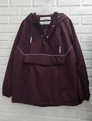 A3754 WHO AU スポーツウェア Anorak（アノラック） フード バーガンディ