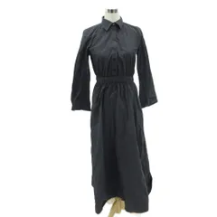 ザラ ZARA シャツワンピース S 黒 ブラック 長袖 ロング丈 マキシ丈 /HO46 ■GY60