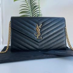 美品 サンローラン YSL エンベロープ チェーン ショルダー バッグ y2k 