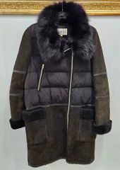 クレージュ courreges ロングダウンジャケット キャメル 38 - メルカリ