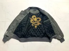 アバウトエムブロ 王冠 刺繍 ブルゾン MA-1ジャケット 105-110