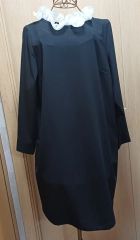 yori ギンガムスカラップカラーカットソー ネイビー | Mercari