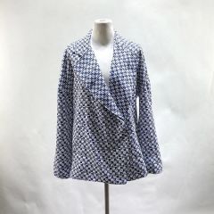 未使用】LEONARD レオナール ジャケット ノーカラー ブルー系 42