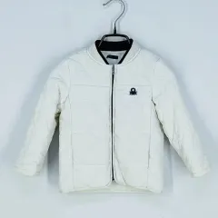 BENETTON キッズ キルティング ジップアップ ジャケット アイボリー 100 (HU42568)のサムネイル