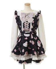 LIZLISA Salon de Fraise柄セットアップ ブラック 量産型 - メルカリ