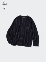 (XL) ユニクロ ニードルズ カーディガン フリース オーバーサイズ ブラック