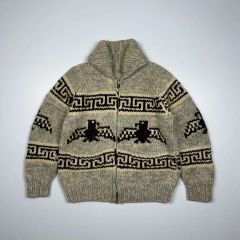 80's カナダ製 LONGHOUSE カウチン ニットジャケット - メルカリ