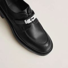 HERMES エルメス メンズ ローファダービー ファースト ブラック ケリー 