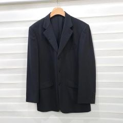 XL★未使用級★パパス プラス★ロロピアーナ★テーラードジャケット★Papas ロロピアーナ生地！パパスプラスの春夏テーラードジャケット ネイビー