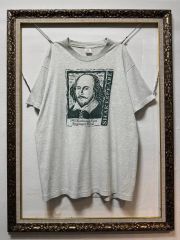 90s USA製 シェイクスピア 総柄Tシャツ XL アートT ヴィンテージa2 