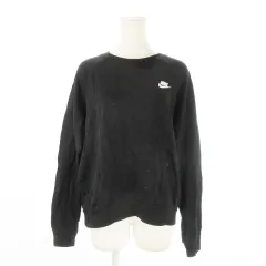 ナイキ NIKE スウェット トレーナー ロゴ刺繍 長袖 M 黒 ブラック /CK53 ■ECA002