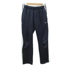 ナイキ NIKE スポーツウエア ジャージ ストレートパンツ アンクル丈 L 紺 サイドライン /SY34 ■ECA002