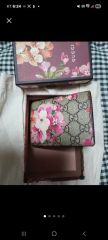 GUCCI 鳥と葉のプリント 長財布 小傷 やや使用感 本体のみ USED品 