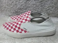 295 VANS ヴァンズ CHECK スリッポン コンフィクッシュワン スニーカー レッド 中古 靴