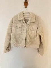 アイボリー ボア シープスキン トラッカージャケット