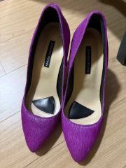 希少【kanna】スタッズ シボ革 レザーローファー 22.5cm スペイン製 