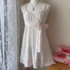 00s 超希少 LIZLISA ビッグリボン総レースフリルベビードール風ワンピ 00s 超希少 LIZLISA ビッグリボン総レースフリルベビードール風ワンピ