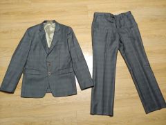★初春セール★COMME CA DU MODE シルク混スーツ上下 M 市松模様 ☆初春セール☆COMME CA DU MODE シルク混スーツ上下 M 市松模様