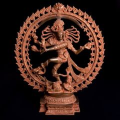 如来の化身 五大明王降三世明王像。オブジェ和インテリア木彫刻彩色