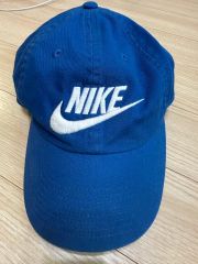 NIKE ベースボールキャップ ホワイト ブルー - メルカリ
