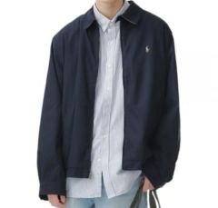美品 ポロラルフローレン ハリントン スイングトップ ドリズラー 紺