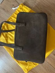 新品 ベルトショルダー付FIBRENO ミニマルデザイン ハンドバッグ