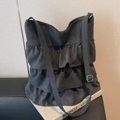新品 ブラック 黒 フリル ショルダーバッグ バッグ